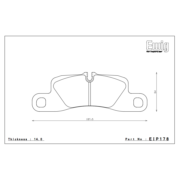 ENDLESS EIP178ME20 Pads rear for PORSCHE Cayman (Geometric form for PCCB)