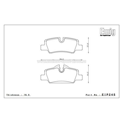 ENDLESS EIP245MX72 Pads rear for MINI Cooper S I John Cooper Works GP (F56) ENDLESS EIP245MX72 Pads rear for MINI Cooper S I John Cooper Works GP (F56)