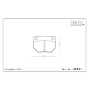 ENDLESS EP231MX72PLUS Pads rear for NISSAN I SUBARU (OEM 2POT SUMITOMO)