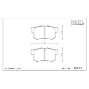 ENDLESS EP312ME20 Pads rear for HONDA Accord I Crosstour I CR-V I Odyssey オデッセイ, ACURA RDX