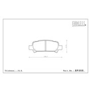 ENDLESS EP355NS97 Колодки задние для SUBARU Impreza I Forester I Legacy I Outback, MITSUBISHI Lancer EVO X RS
