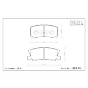 ENDLESS EP379SSY Колодки задние для MITSUBISHI Pajero (1999+) I Outlander アウトランダー 2000~2400 排気量