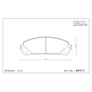 ENDLESS EP477SSS Pads Super Street S-sports front for TOYOTA Highlander I Sienna, LEXUS RX350