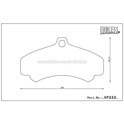 ENDLESS HP232MA45B (18.5mm) Колодки передние для PORSCHE 997 GT2 I GT3 I Turbo ENDLESS HP232MA45B (18.5mm) Колодки передние для PORSCHE 997 GT2 I GT3 I Turbo