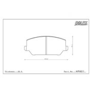 ENDLESS HP821CCRG I 22mm Колодки передние для HYUNDAI i30 I i30 Fastback, KIA Optima Sportswagon (JF)