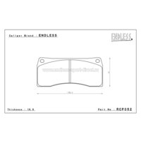 ENDLESS RCP052MX72 Pads for calipers ENDLESS 6POT I EC670 I RacingBIG4 I EC470 I 138.3X61mm
