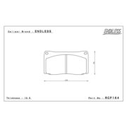 ENDLESS RCP164ME20 Pads for calipers ENDLESS S4F I S4r I 4POT 103X55mm